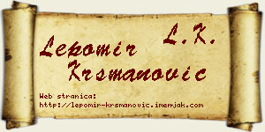Lepomir Krsmanović vizit kartica